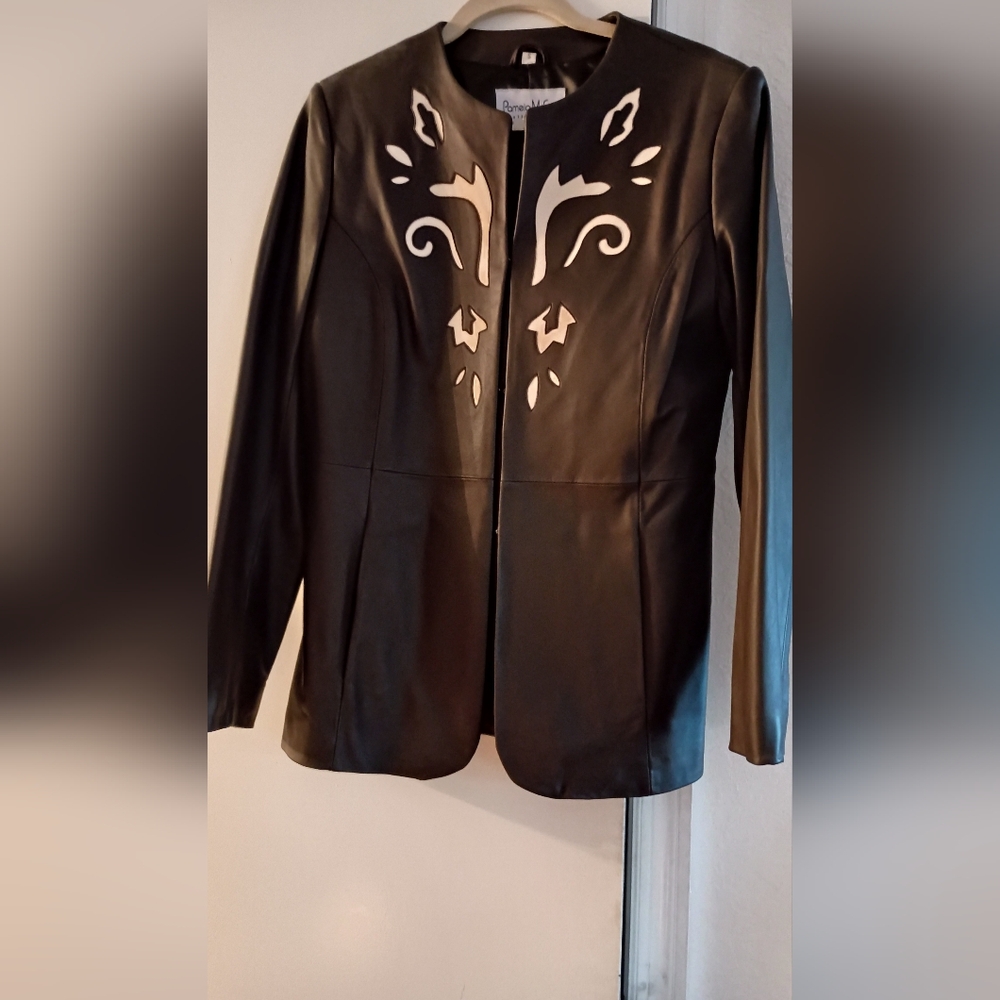 Pamela McCoy lambskin leather jacket size S